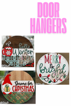 Load image into Gallery viewer, Handmade & Hand-Painted Wooden Christmas Door Hangers