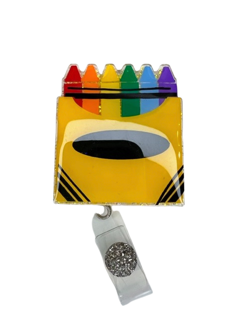 Crayons Badge Reel